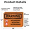 Signmission No Smoking No Eating No Drinking OSHA Warning Sign, Vinyl Decal, 18in W x 12in L, 2PK OS-2PACK-WS-D-1218-L-12712 - alternate 3